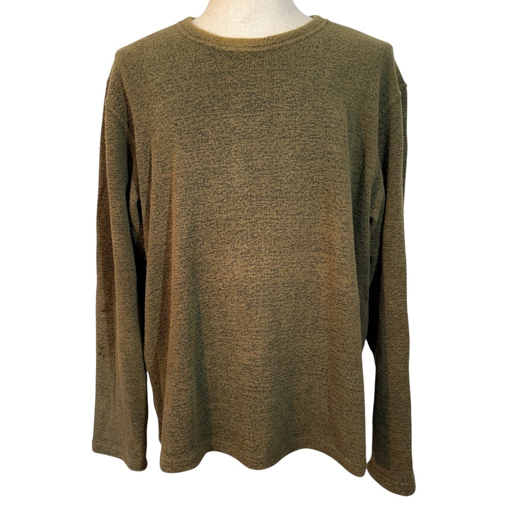 Men's Prana Breathe Sweater Size XL Green Long Sleeve Crewneck Pullover Casual